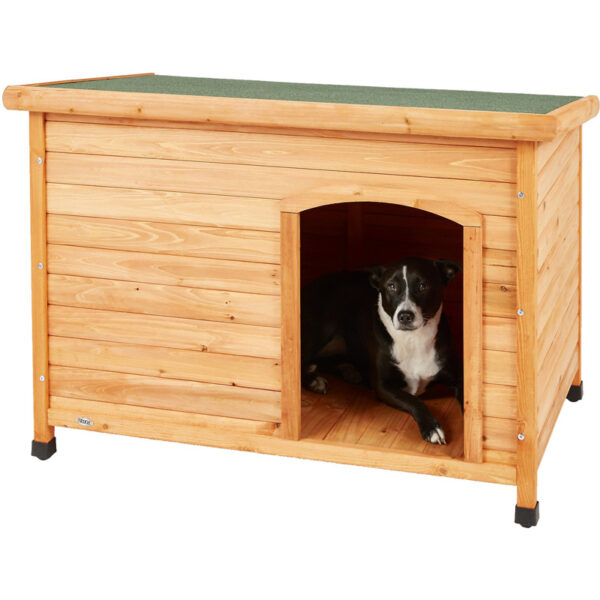 nha go cho cho trixie dog club house glazed pine